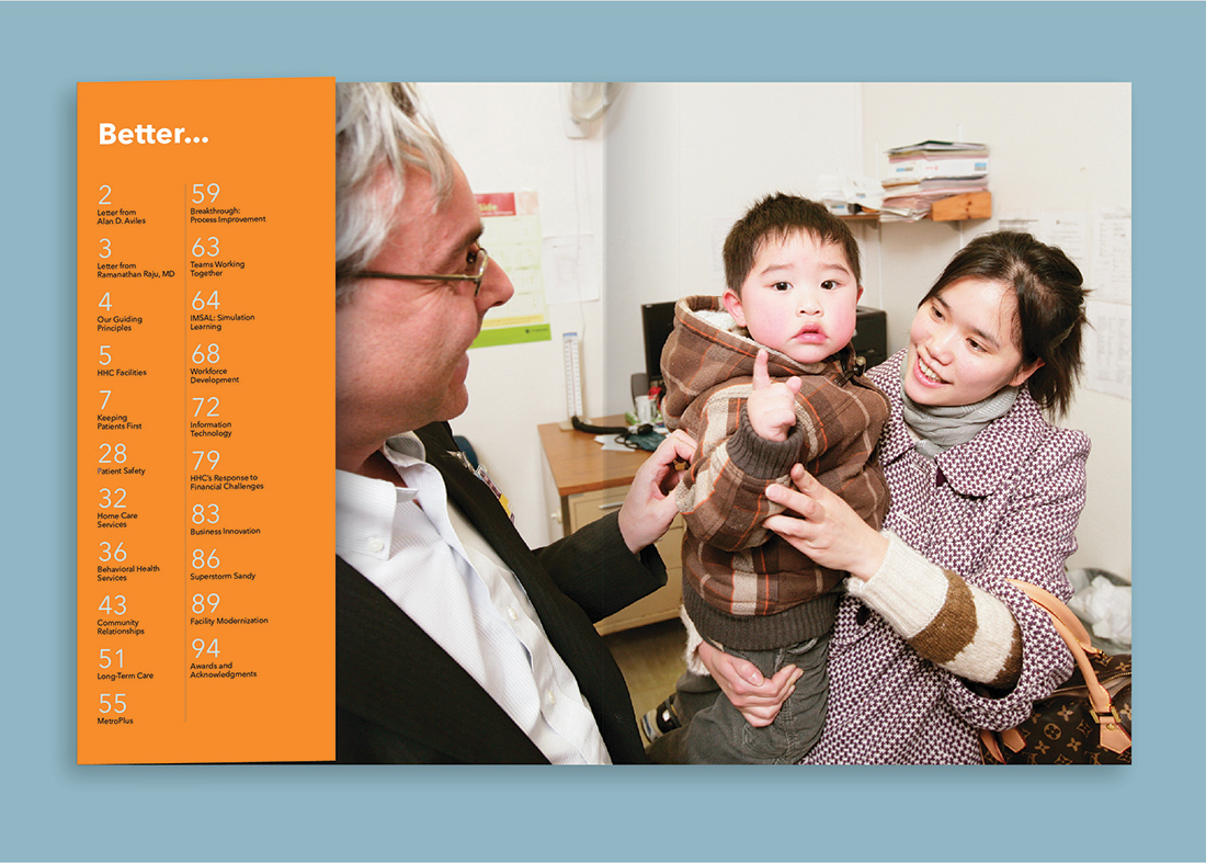 NYC Health and Hospitals Annual report table of contents