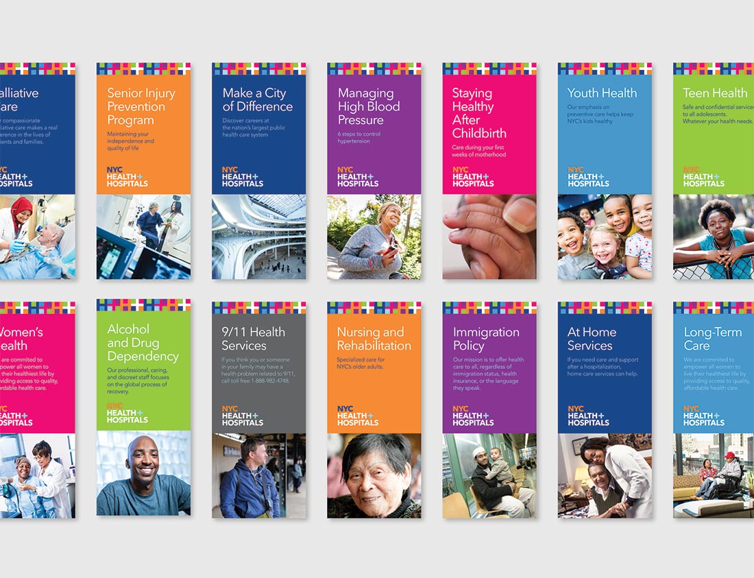 NYC Health and Hospitals brochure array