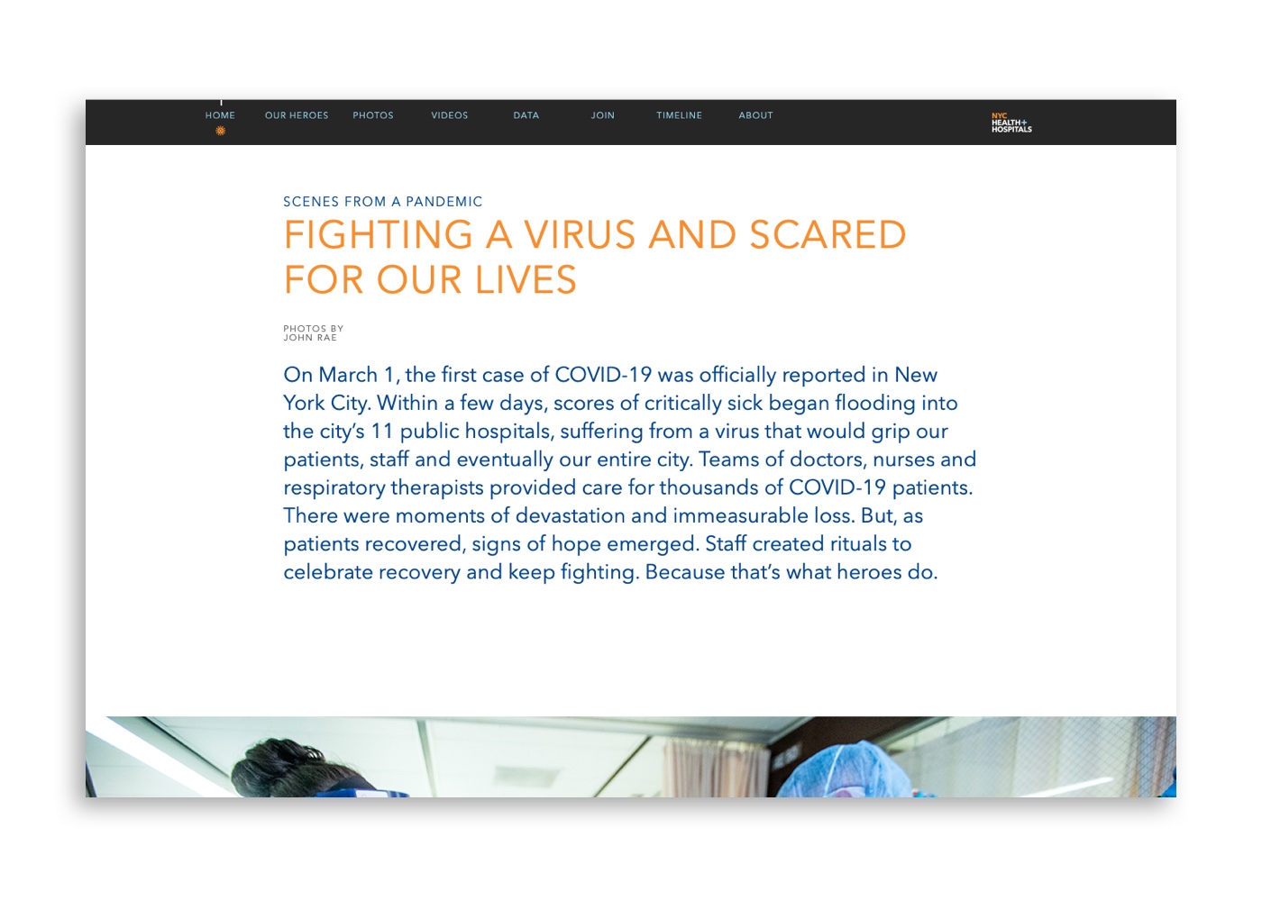 NYC Health Care Heroes Heroes Section