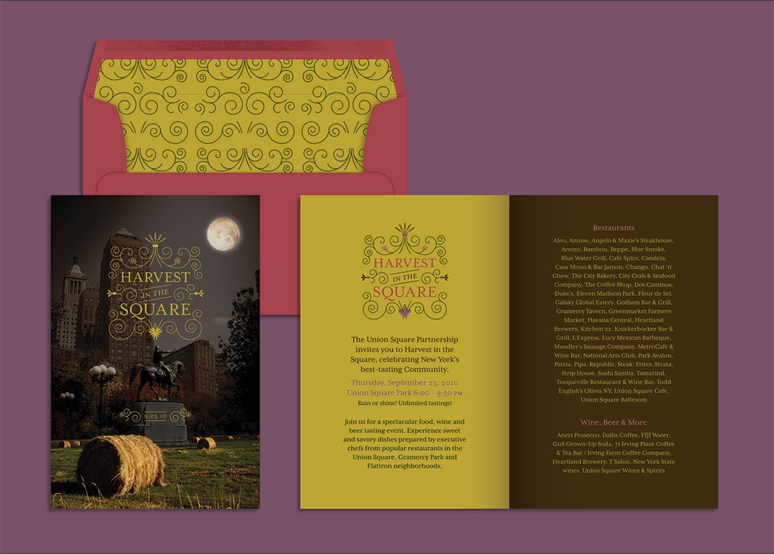 Harvest in the Square invitation