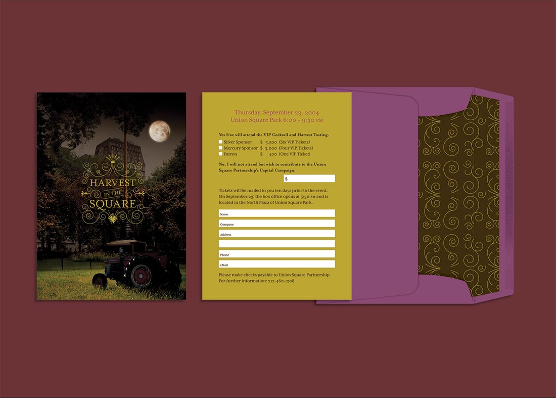 Harvest in the Square invitation