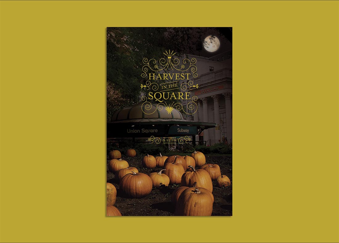 Harvest in the Square pumkin poster