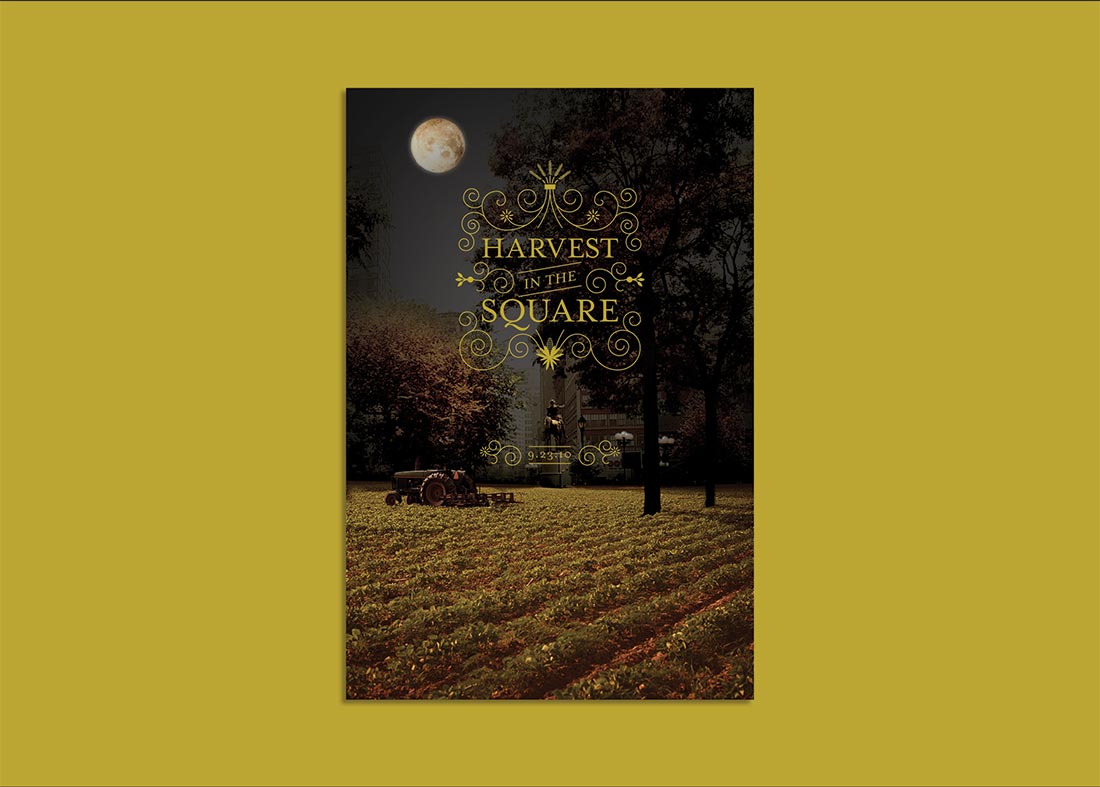 Harvest in the Square field poster